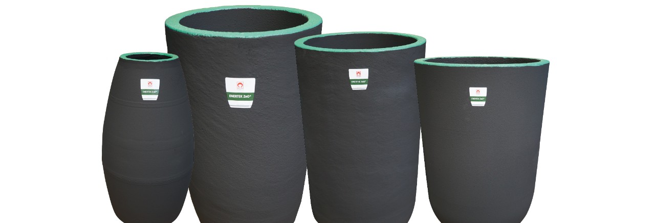 crucibles and retorts for zinc oxide processing